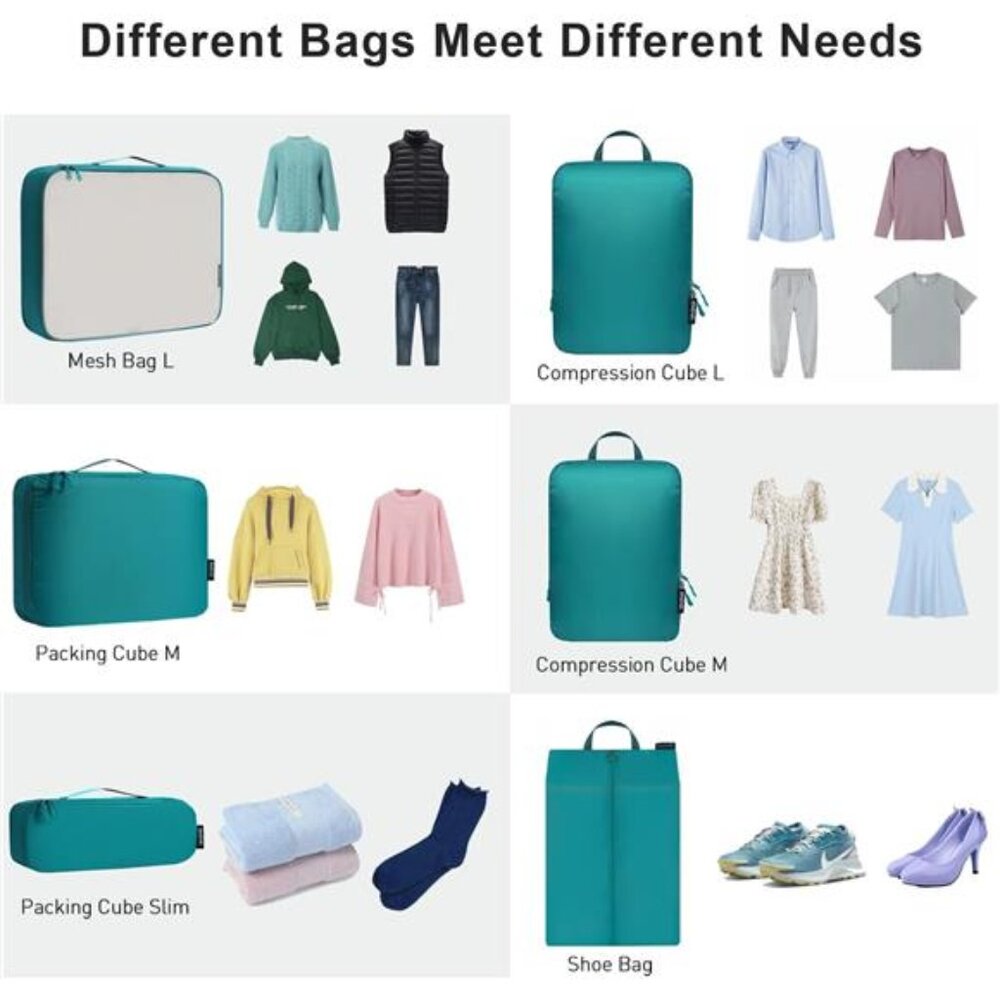 Ultralight Compression Cubes 7 Set - 3 Packing Cu… - image 4